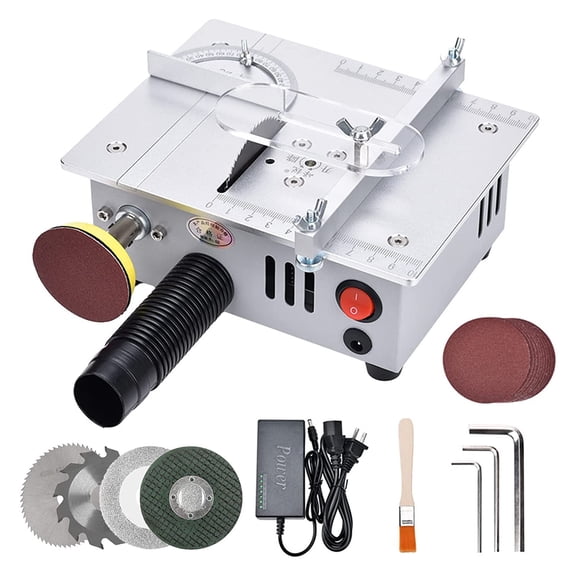 Eurhowing Mini Table Saw, 96W 7-Speed Adjustable Precision Cutter for DIY Woodworking & Crafts