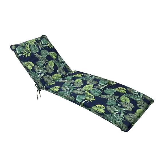 Eurhowing Outdoor Chaise Lounge Cushion Cover 76"×23", Waterproof Patio Furniture Cushions Cover, Chair Pads Slipcover, 1 Pack, Green Leaves (Cushion Not Included)