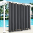 thumbnail image 1 of Eurhowing Outdoor Curtains for Patio Waterproof, 1 Panels Blackout Privacy Curtains with Grommet, 52"x84" Outside Curtains for Gazebo, Porch, Backyard, Dark Gray, 1 of 9