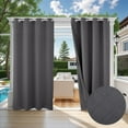 thumbnail image 1 of Eurhowing Outdoor Curtains for Patio Waterproof, Privacy & UV Protection Curtains with Grommet, Outside Curtains for Porch, Gazebo, Backyard, 1 Panel, 52x84 inch, Carbon Gray, 1 of 10