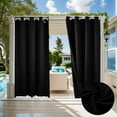 thumbnail image 1 of Eurhowing Outdoor Curtains for Patio Waterproof, Privacy & UV Protection Curtains with Grommet, Outside Curtains for Porch, Gazebo, Backyard, 4 Panels, 52x84 inch, Black, 1 of 10