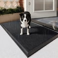 thumbnail image 1 of Eurhowing Outdoor Mat Non Slip Rubber Doormat, 17"x30" Front Door Mat with Elastic Mesh, Heavy Duty Absorbent Welcome Mat Floor Mat, Black, 1 of 10