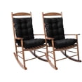 thumbnail image 1 of Eurhowing Outdoor Rocking Chair Cushions 2-Piece, Waterproof & Fade Resistant Patio Seat Pads, Non-Slip Replacement Cushions for Adirondack Chair, Black, 2Pack, 1 of 8