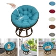 thumbnail image 1 of Eurhowing 48-inch Round Papasan Chair Cushion, 5" Thick Waterproof & UV-Resistant Cotton Seat Pad, Hanging Swing Cushion for Outdoor Patio, Garden, Blue, 1 of 9