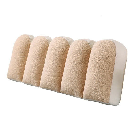 Eurhowing Ergonomic Backrest Pillow for Queen Bed, Plush Headboard Cushion Bed Gap Filler, Back Support Reading Pillow with Removable Cover, Beige