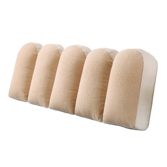 Eurhowing Plush Headboard Pillow, 59"×19.6"×7.8" Wedge Pillow Bed Gap Filler with Removable Cover, Cotton Filling Body Positioner Backrest Reading Pillow for Adult, Beige