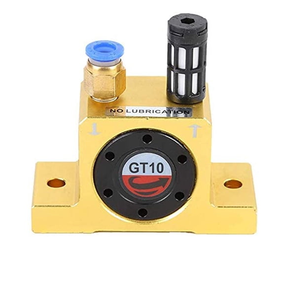 Eurhowing Pneumatic Turbine Vibrator, Industrial Air Vibrator with Quick Connector and Silencer, Low-Noise Pneumatic Vibrator, GT-10