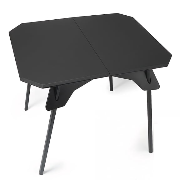 Eurhowing Portable Camping Table, Lightweight Folding Table with Carrying Bag, Aluminum Outdoor Picnic Table for Beach BBQ Tailgate Fishing RV, Black