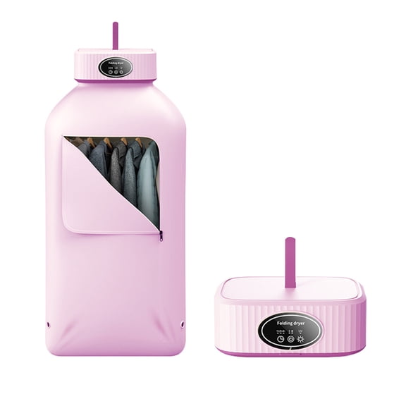 Eurhowing Portable Clothes Dryer, 600W Compact Electric Drying Machine with UV Clean, Foldable Mini Dryer for Travel, Apartment, RV, Dorm, Purple