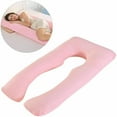 thumbnail image 1 of Eurhowing Large Body Pillow, Full Body Pillow for Side Sleeper, Long Bed Pillow with Detachable Cover for Adults, Hypoallergenic Cooling Fabric (47in, Pink), 1 of 7