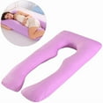 thumbnail image 1 of Eurhowing Large Body Pillow, Full Body Pillow for Side Sleeper, Long Bed Pillow with Detachable Cover for Adults, Hypoallergenic Cooling Fabric (47in, Purple), 1 of 8