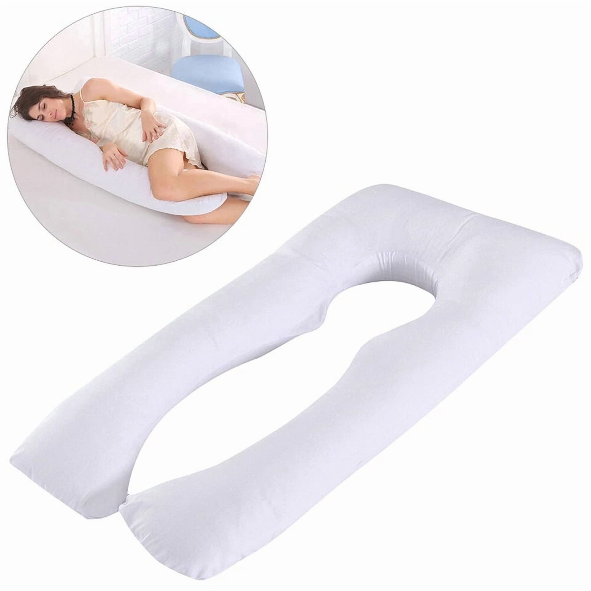 Eurhowing Large Body Pillow, Full Body Pillow for Side Sleeper, Long Bed Pillow with Detachable Cover for Adults, Hypoallergenic Cooling Fabric (47in, White)