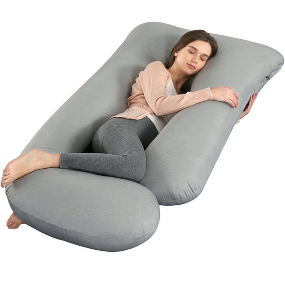 Eurhowing Large Body Pillow, Breathable Full Body Pillow for Side Sleeper, Soft Long Bed Pillow for Adults, Gray
