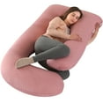 thumbnail image 1 of Eurhowing Large Body Pillow, Breathable Full Body Pillow for Side Sleeper, Soft Long Bed Pillow for Adults, Pink, 1 of 11
