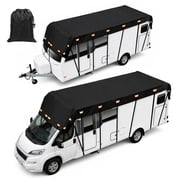 Eurhowing RV Roof Cover, 27.8 9.8Ft Heavy Duty Waterproof & UV Resistant Trailer Cover, Camper Cover for Class A/B/C Motorhomes, Trailers, Campers