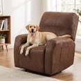 thumbnail image 1 of Eurhowing Recliner Chair Cover 4-Piece, PU Leather Waterproof Stretch Recliner Slipcover, Non-Slip Furniture Protector for Pets Kids, Coffee, 1 of 9
