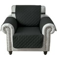 thumbnail image 1 of Eurhowing Recliner Chair Cover Waterproof, Non-Slip Couch Protector, Reversible Quilted Sofa Slipcover with Elastic Straps for Pets Kids, 21 Inch, Black, 1 of 9