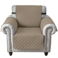 thumbnail image 1 of Eurhowing Recliner Chair Cover Waterproof, Non-Slip Couch Protector, Reversible Quilted Sofa Slipcover with Elastic Straps for Pets Kids, 21 Inch, Taupe, 1 of 10