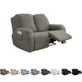 thumbnail image 1 of Eurhowing Recliner Sofa Slipcover for 2-Seater, Ultra-Stretch loveseat Couch Cover with Pockets, Anti-Scratch Furniture Protector, Taupe, 1 of 10