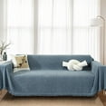 thumbnail image 1 of Eurhowing Chenille Sofa Cover, Pet & Kid Friendly Couch Slipcover, Ultra Soft Throws Furniture Protector for 3 Cushion Sofa, 71"x 118", Blue, 1 of 10