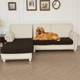 thumbnail image 1 of Eurhowing Stretch Sofa Slipcovers 3-Piece Set, Separate Non-Slip L Shape Sectional Couch Covers, Jacquard Left/Right Chaise Lounge Protector, Chocolate, 1 of 8