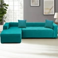 thumbnail image 1 of Eurhowing Sofa Covers for L-Shaped Couch, 3+4-Seater Sectional Sofa Slipcovers with 2 Pillowcase, Stretchable Jacquard Anti-Slip Furniture Protector for Living Room & Pet Friendly, Green, 1 of 8