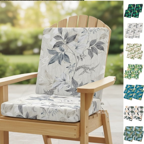 Eurhowing Stretch Couch Cushion Covers 4-Pack, Floral Print Non-Slip Sofa Cushion Slipcovers, Indoor Outdoor Patio Sofa Seat Furniture Protectors