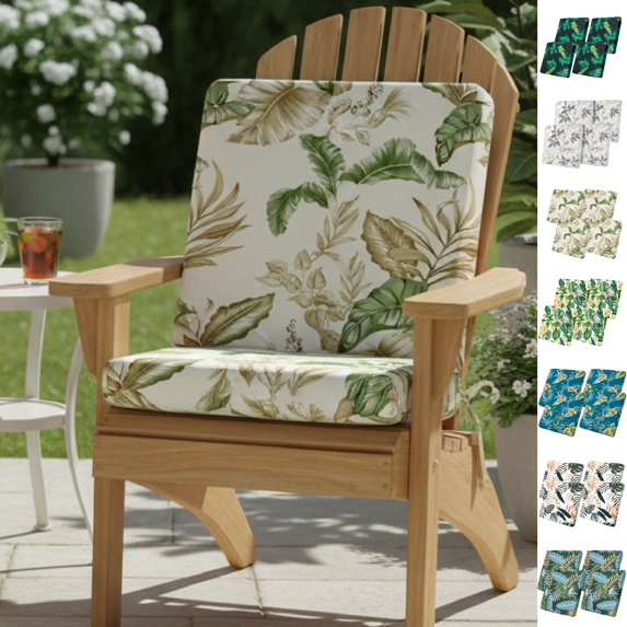 Eurhowing Stretch Couch Cushion Covers 4-Pack, Floral Print Non-Slip Sofa Cushion Slipcovers, Indoor Outdoor Patio Sofa Seat Furniture Protectors