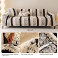 thumbnail image 1 of Eurhowing Stretch Sofa Cover, Soft Velvet Non-Slip Couch Slipcover, Fuzzy Fleece Shaggy Plush Furniture Protector for Kids & Pet, Black, 1 of 9
