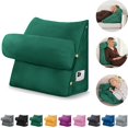 thumbnail image 1 of Eurhowing Adjustable Bed Wedge Pillow, Memory Foam Triangular Headboard Pillow with Neck Roll Pillow, Back Support Rest Pillow for Reading & Sleeping, Green, 1 of 11