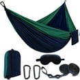 thumbnail image 1 of Eurhowing Ultralight Portable Camping Hammock, 600lbs Capacity Double Hammock with Tree Straps, 2-Person Travel Hammock for Backyard, Backpacking, Camping, 1 of 8