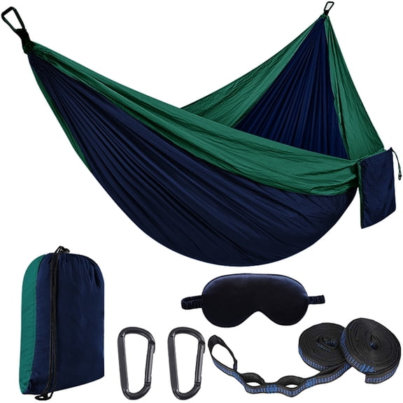 Eurhowing Ultralight Portable Camping Hammock, 600lbs Capacity Double Hammock with Tree Straps, 2-Person Travel Hammock for Backyard, Backpacking, Camping