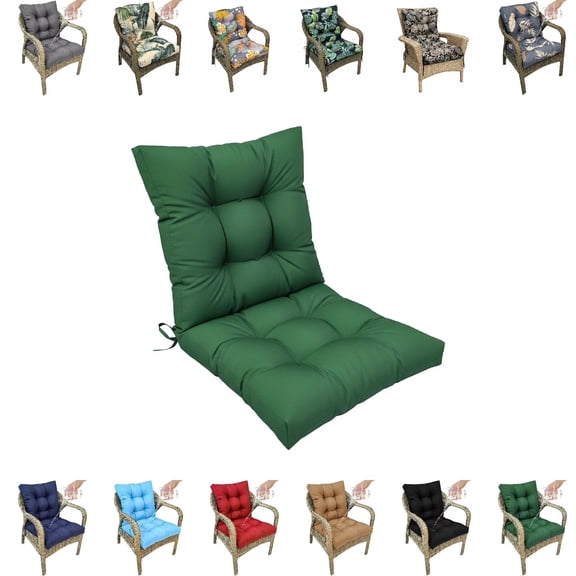 Eurhowing Waterproof Patio Rocking Chair Cushions 1-Piece, 3" Thick Outdoor Chair Cushion with Ties, Non-Slip Seat Pad for Garden Lawn Furniture, 1Pack, Green