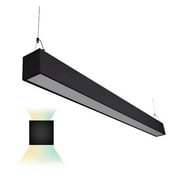 Euri Lighting EUD4-50W103sw-B Direct/Indirect Black LED Suspension Light - 3000K-5000K, 50W, 4