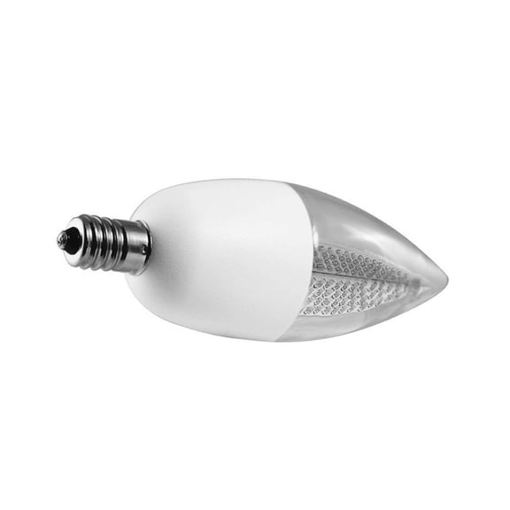 Euri Lighting LED Flame Bulb, 1W 6W Equivalent, 1800K Candle Light, E12 Base, Animated Flame