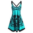 thumbnail image 1 of Eurivicy Summer Women's Sleeveless Skull Print Tank Dress Fashion Ladies Casual Backless Gothic Dress Tank Tops Plus Size, 1 of 2