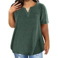 thumbnail image 1 of Eurivicy Women's Plus Size T Shirts Summer Short Sleeve Pullover Tunic Tops, 1 of 4