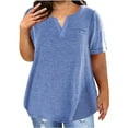 thumbnail image 1 of Eurivicy Women's Plus Size T Shirts Summer Short Sleeve Pullover Tunic Tops, 1 of 3