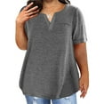 thumbnail image 1 of Eurivicy Women's Plus Size T Shirts Summer Short Sleeve Pullover Tunic Tops, 1 of 3