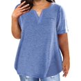 thumbnail image 1 of Eurivicy Women's Plus Size T Shirts Summer Short Sleeve Pullover Tunic Tops, 1 of 3