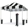 thumbnail image 1 of Eurmax 10x10 Ez Pop Up Canopy Tent Commercial Instant Canopies with Heavy Duty Roller Bag,Bonus 4 Weight Sandbags(Stripe Black), 1 of 6
