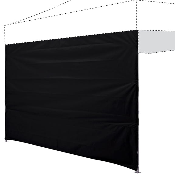 Eurmax 10x10FT Pop Up Canopy Sidewall, Black Weatherproof Sunwall - 1 Pack