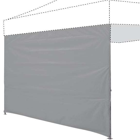 Eurmax 10x10FT Pop Up Canopy Sidewall, Gray Weatherproof Sunwall - 1 Pack