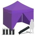 thumbnail image 1 of Euromax 10x10ft Pop up Canopy Commercial Tent with 4 Zippered Sidewalls，Violet, 1 of 6
