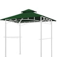 thumbnail image 1 of Eurmax 5FT x 8FT Double Tiered Replacement Canopy Grill BBQ Gazebo Roof Top Gazebo Canopy Roof (Forest Green), 1 of 5