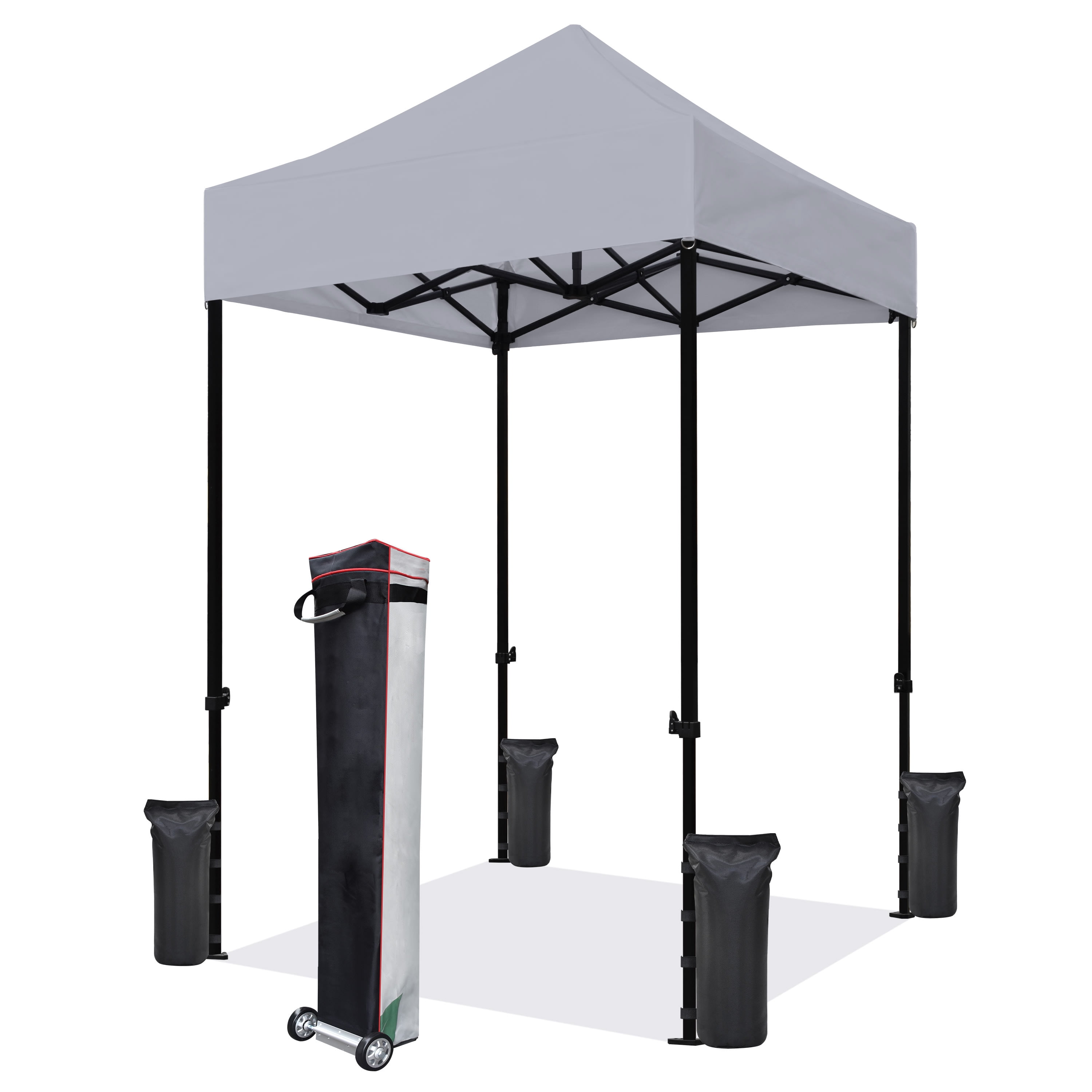 Eurmax 5x5 Pop up Canopy Outdoor Heavy Duty Tent,Grey - Walmart.com