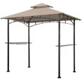 thumbnail image 1 of Eurmax 5x8 Grill Gazebo Double Tier Outdoor BBQ Canopy Gazebo(Beige), 1 of 8