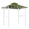 thumbnail image 1 of Eurmax 5x8 Grill Gazebo Replacement Canopy Double Tiered BBQ Canopy Roof,Lemon Green, 1 of 5