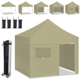 thumbnail image 1 of Eurmax Canopy 10 x 10FT Beige Pop-up and Instant Outdoor Canopy with 4 Zipper Sidewalls, 1 of 6