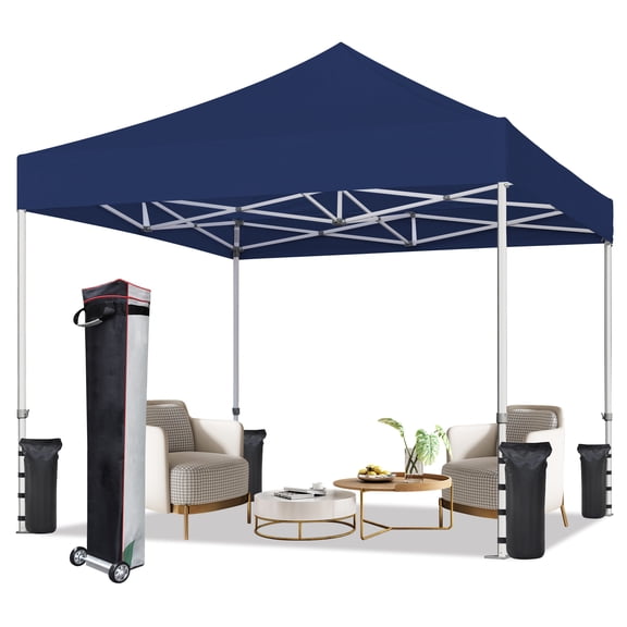 Eurmax Canopy 10' x 10' Navy Blue Pop-up and Instant Outdoor Canopy